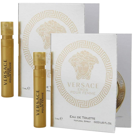 Versace แพ็คคู่ Eros Pour Femme EDT 1ml น้ำหอมที่สร้างความรู้สึกคลาสสิค กลิ่นดอกไม้แสนหวานเหมือนอยู่ท่ามกลางสวน ความหอมที่ไม่อาจต้านทานได้