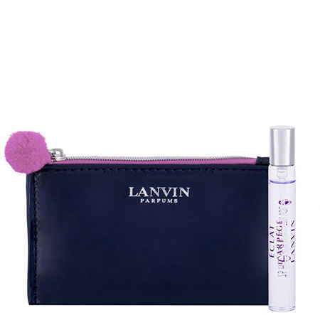 LANVIN Eclat EDP With Purse 7.5ml (Travel Spray) น้ำหอมแห่งเสน่ห์ทรงอำนาจเย้ายวน ชวนหลงใหล มาพร้อมกระเป๋าถือใบเล็กสีดำพู่สีชมพูน่ารัก