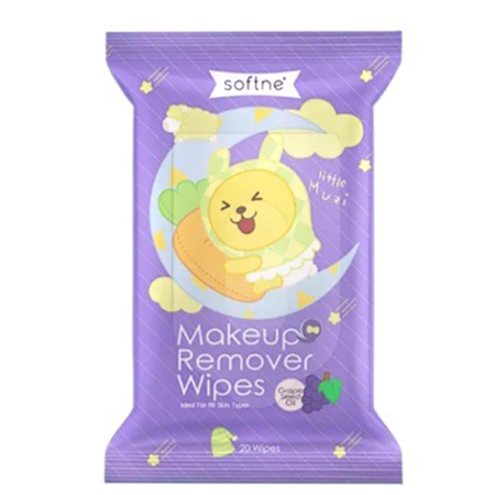 Softne Softne’ Makeup Remover Wipes 20 Wipes (Kakao) แผ่นเช็ดทำความสะอาดเครื่องสำอาง Extra Soft หนานุ่มชุ่มกว่าเดิม ไม่ทิ้งความมันบนใบหน้า ไม่ทำให้ผิวแห้ง