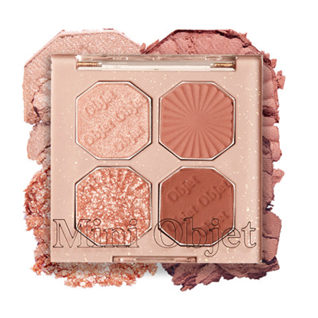 ETUDE HOUSE Play Color Eyes Mini Object #French Rose Tea Pot 3.6g พาเลตต์อายโดว์โทนสีน้ำตาลชมพู ให้ลุคสาวหวานคุณหนูน่ารัก โทนเฉดสีสามารถใช้ด้วยกันได้อย่างลงตัว
