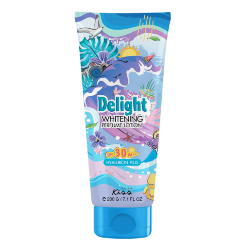 Malissa Kiss Whitening Perfume Lotion SPF30 PA+++ 200g #Delight โลชั่นน้ำหอมซีรีส์ล่าสุด ทาครั้งเดียวได้ทั้งกันแดด บำรุงผิวและกลิ่นหอมสดใส มั่นใจพร้อมลุย