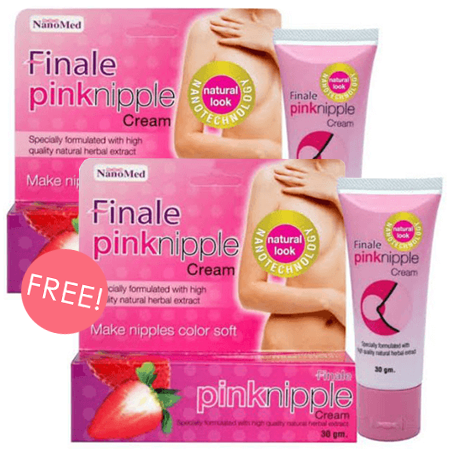 Finale ซื้อ 1 ชิ้น ฟรี 1 ชิ้น!! Pinknipple Cream 30g. สารสกัดจากสมุนไพรธรรมชาติ ช่วยลดเลือนความหมองคล้ำต่างๆให้จางลง พร้อมปรับสีผิวบริเวณหัวนมให้ดูอมชมพูแบบสุขภาพดี