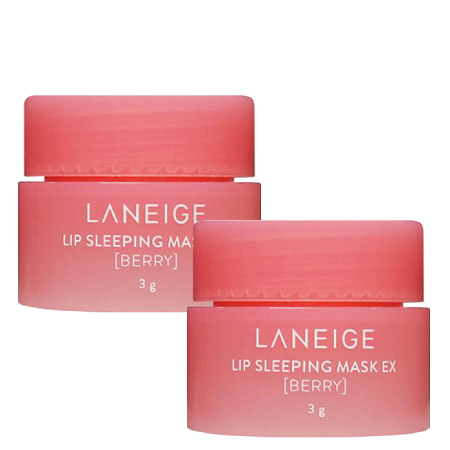 Laneige ซื้อ 1 ฟรี 1 !! Lip Sleeping Mask EX 3 g x 2 ชิ้น ไซต์ทดลอง มาสก์บำรุงริมฝีปากที่ขายดีสุดๆ!! สินค้าหายากที่สาวๆต้องมี มอบริมฝีปากนุ่มเด้งกว่าใคร