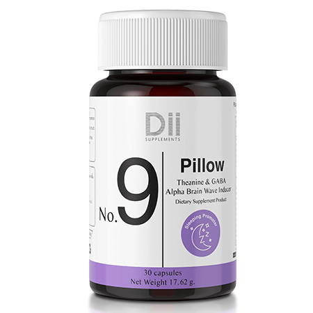 Dii Supplement No.9 Pillow (30 Capsules) ผลิตภัณฑ์เสริมอาหารวิตามินสูตรดูแลผู้มีปัญหาการนอน ให้คุณได้ผ่อนคลายเซลล์ร่างกาย จากความตึงเครียดระหว่างวัน พร้อมเข้าสู่การหลับไหลในค่ำคืนที่แสนสงบ