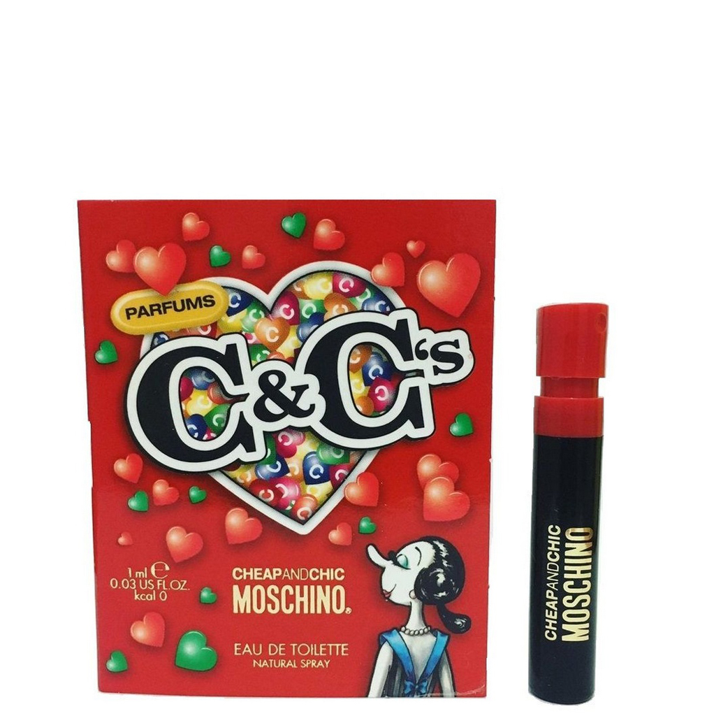 MOSCHINO Cheap And Chic Eau de Toilette 1 ml น้ำหอมแนว Floral อ่อนหวานเซ็กซี่ สดใส อบอวลด้วยกลิ่นหอมชื่นใจของดอกไม้อย่าง พีโอนี่ ไคลาแมน กุหลาบ