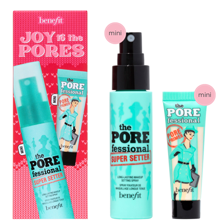 Benefit Joy To The Pores Set (Limited Edition) ชุดผลิตภัณฑ์ขนาดมินิเพื่อผิวเรียบเนียนสวยด้วย Primer และ Setting Spray ตัวดังจาก Benefit