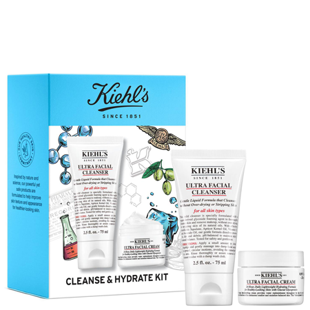 Kiehl's Cleanse & Hydrate Kit เซ็ต Duo สินค้าขายดีมอบผิวสะอาดและชุ่มชื้นขั้นเทพในขนาดพกพา เหมาะกับการเดินทาง