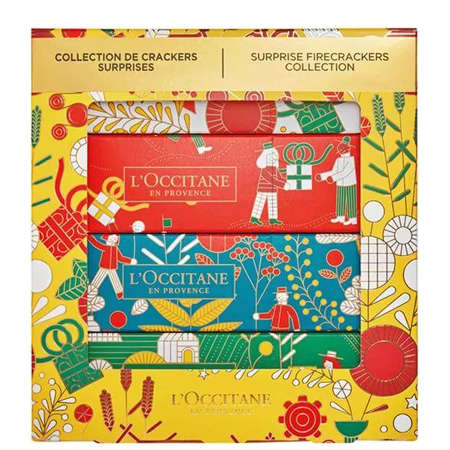 L'occitane Surprise Firecrackers Collection Gift Set เซ็ตของขวัญแครกเกอร์สุดน่ารัก มีเซอร์ไพรส์ที่คัดสรรมาอย่างดี เหมาะกับทุกคนในเทศกาลคริส์มาส