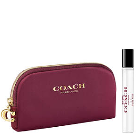 Coach Wild Rose Eau De Parfum 7.5ml with pouch กลิ่นหอมที่ละเอียดอ่อนและเข้มข้นผสมผสานกับลูกเกดสีแดงฉ่ำกับดอกกุหลาบบานและแอมบรอกซาน