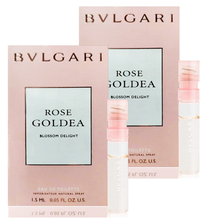 BVLGARI ซื้อ 1 ชิ้น ฟรี 1 ชิ้น !! Rose Goldea Blossom Delight EDT 1.5 ml จุดประกายอันสว่างสไวแห่งความเป็นผู้หญิง พร้อมออกไปเฉิดฉายกับกลิ่นหอมใหม่ที่มีกุหลาบเป็นหัวใจ