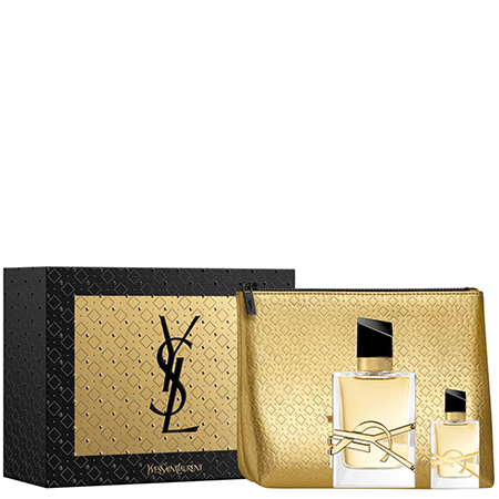 Yves Saint Laurent Libre & Makeup Pouch Gift Set เซ็ตน้ำหอมแห่งอิสระภาพ กลิ่นฟลอรัลที่ให้ความรู้สึกเท่และเซ็กซี่ ขนาด 50MLและขนาดเดินทาง 7.5ML มาพร้อมกับกระเป๋าสุดพิเศษจาก YSL