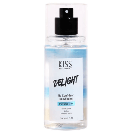KISS MY BODY Perfume Mist #Delight 88ml สเปรย์น้ำหอมกลิ่นหอมสดชื่นแบบสาวมั่นใจ ด้วยโทนฟรุ๊ตตี้ที่ช่วยคอมพลีทลุคในวันสบายๆ